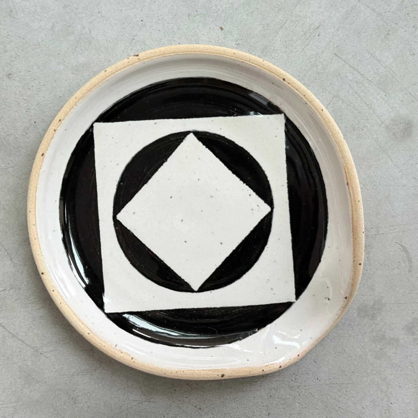 Small spoon rest, black geo