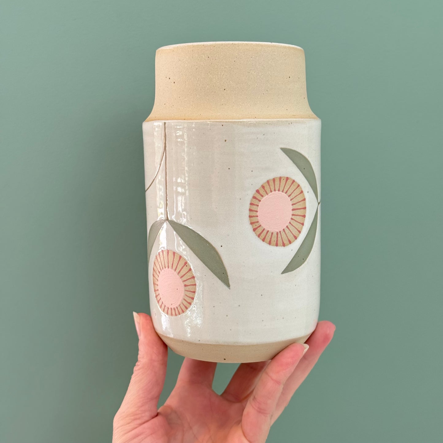 Vase, pink flower II