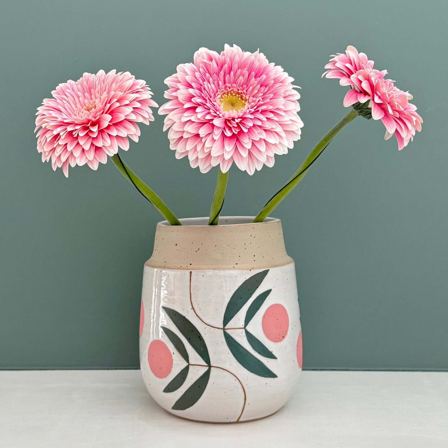 Vase, pink flower I