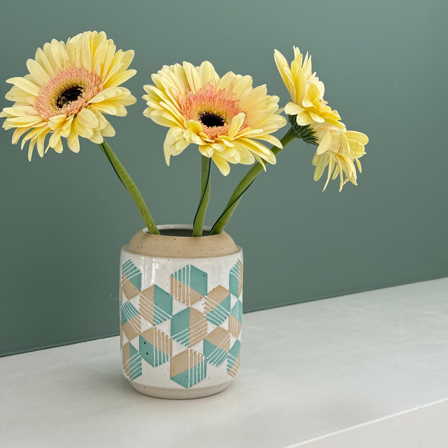 Vase, mint geo
