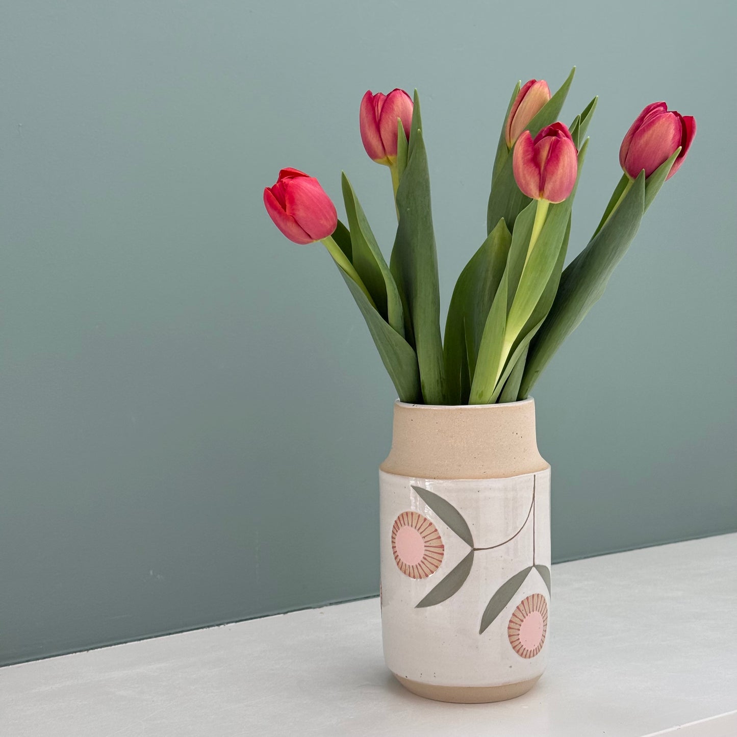 Vase, pink flower II