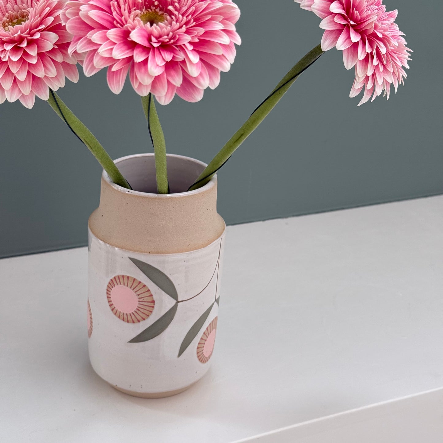 Vase, pink flower II