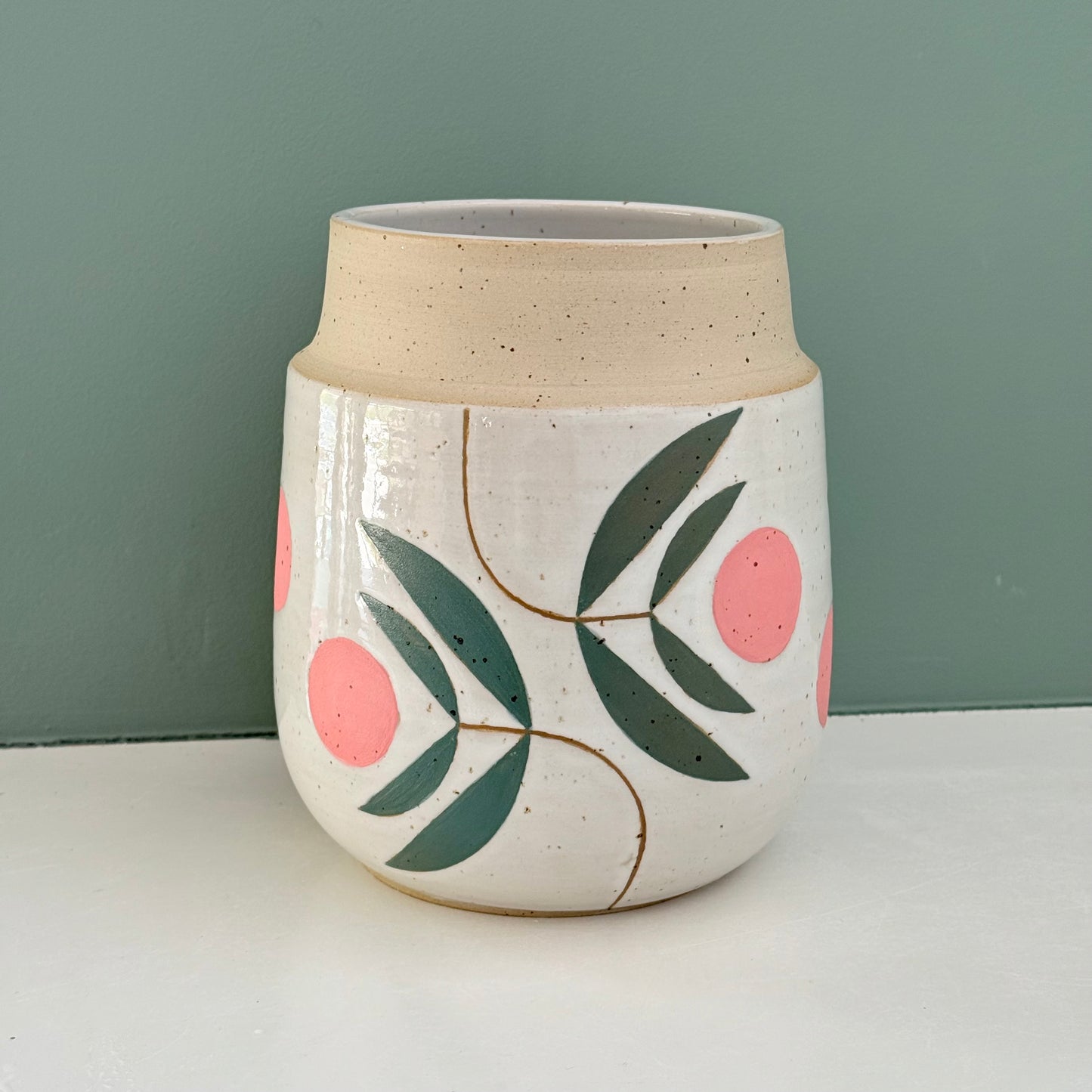Vase, pink flower I