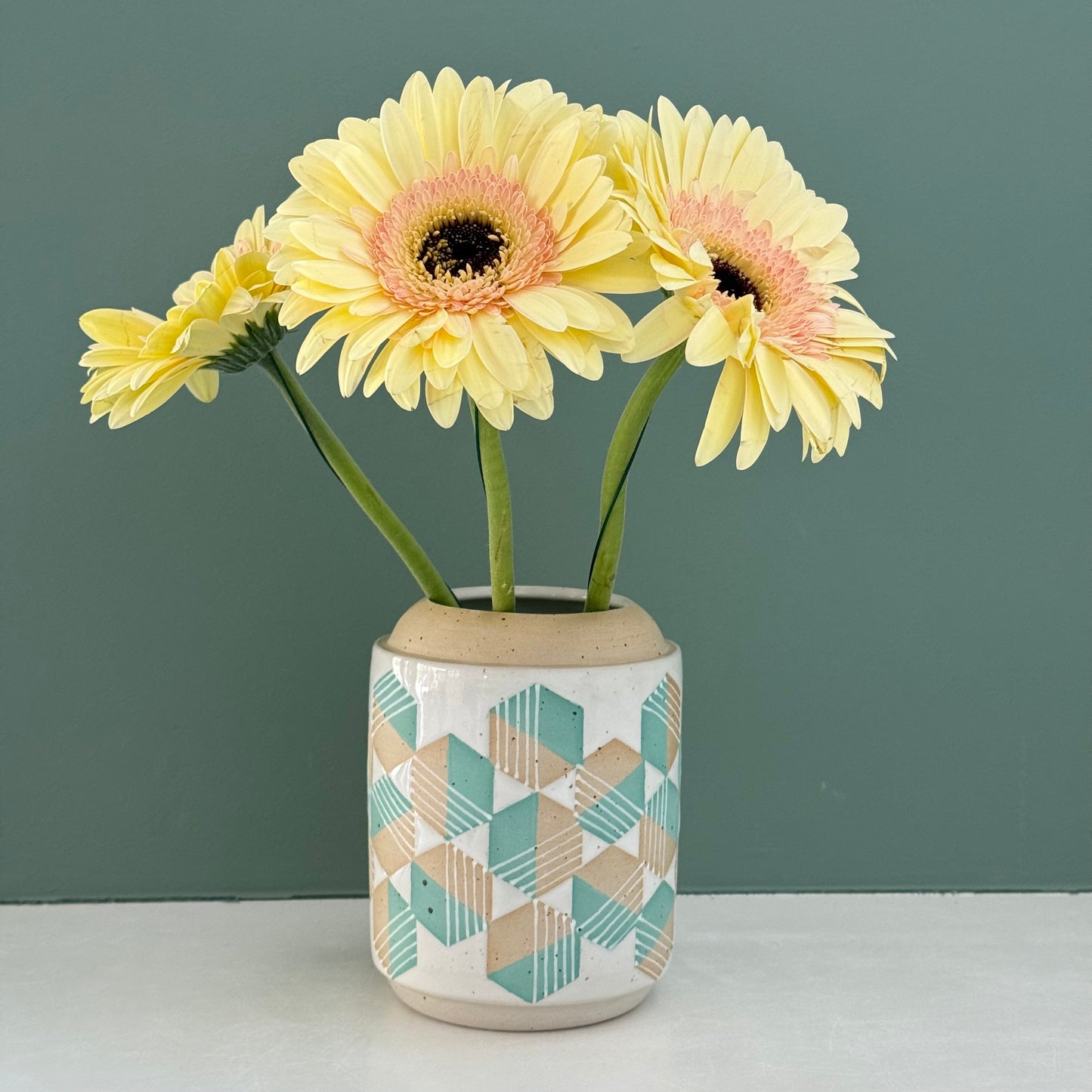 Vase, mint geo