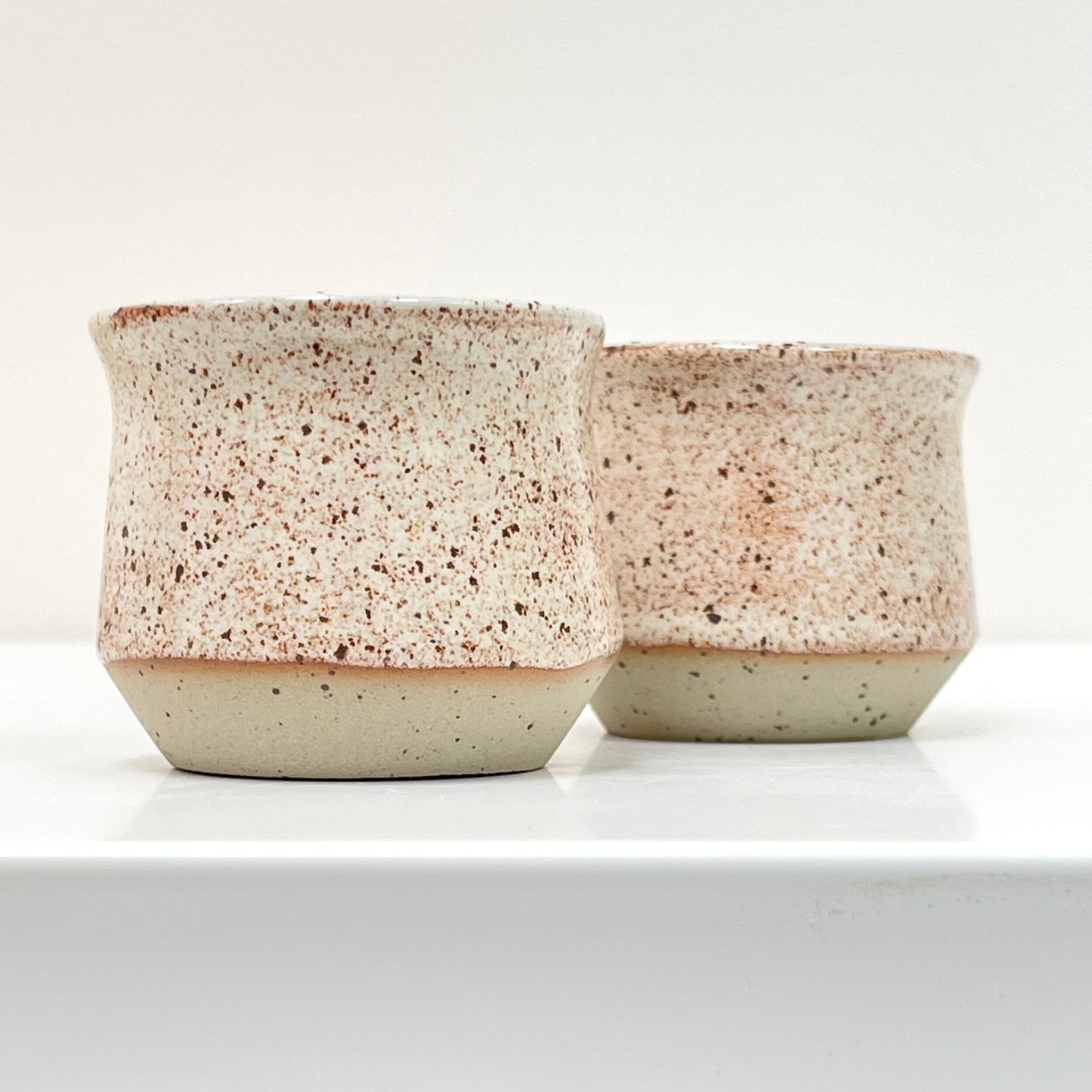 Set of 2 Sake/ Espresso cups, speckle