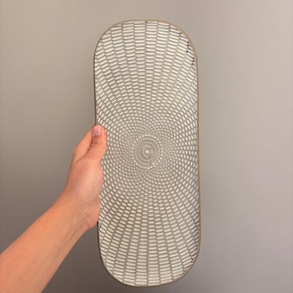 Platter, grey circle