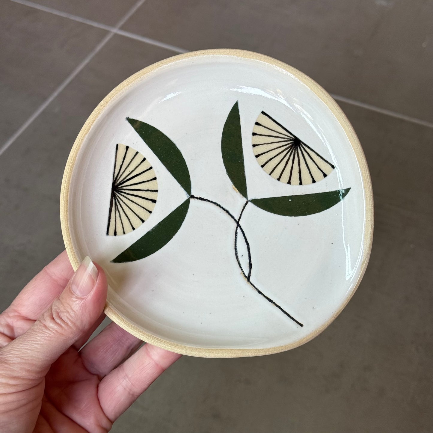 Spoon rest, double flower