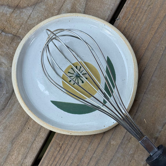 Spoon rest, yellow flower (small)