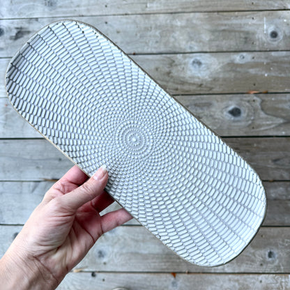 Platter, grey circle