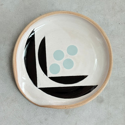 Spoon rest, stylized blue flower