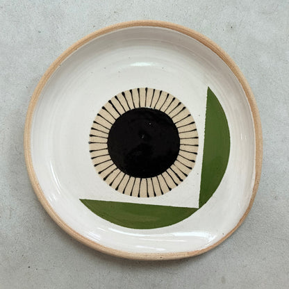 Spoon rest, black flower