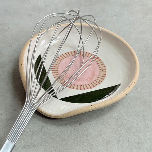 Spoon rest, pink flower