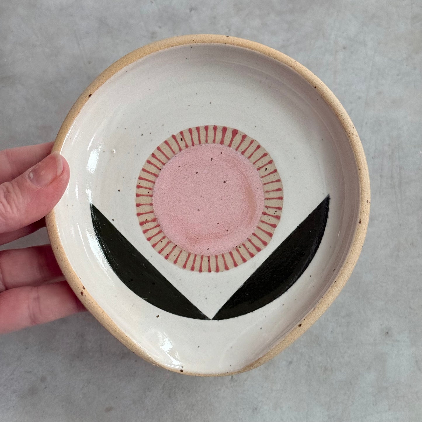 Spoon rest, pink flower