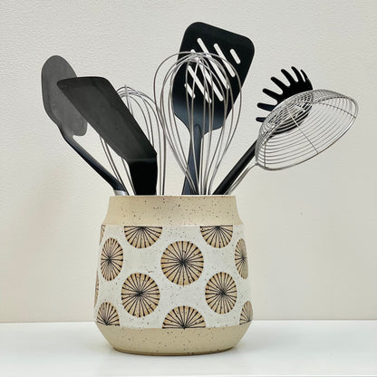 Vase/ Utensil Holder, radial lines