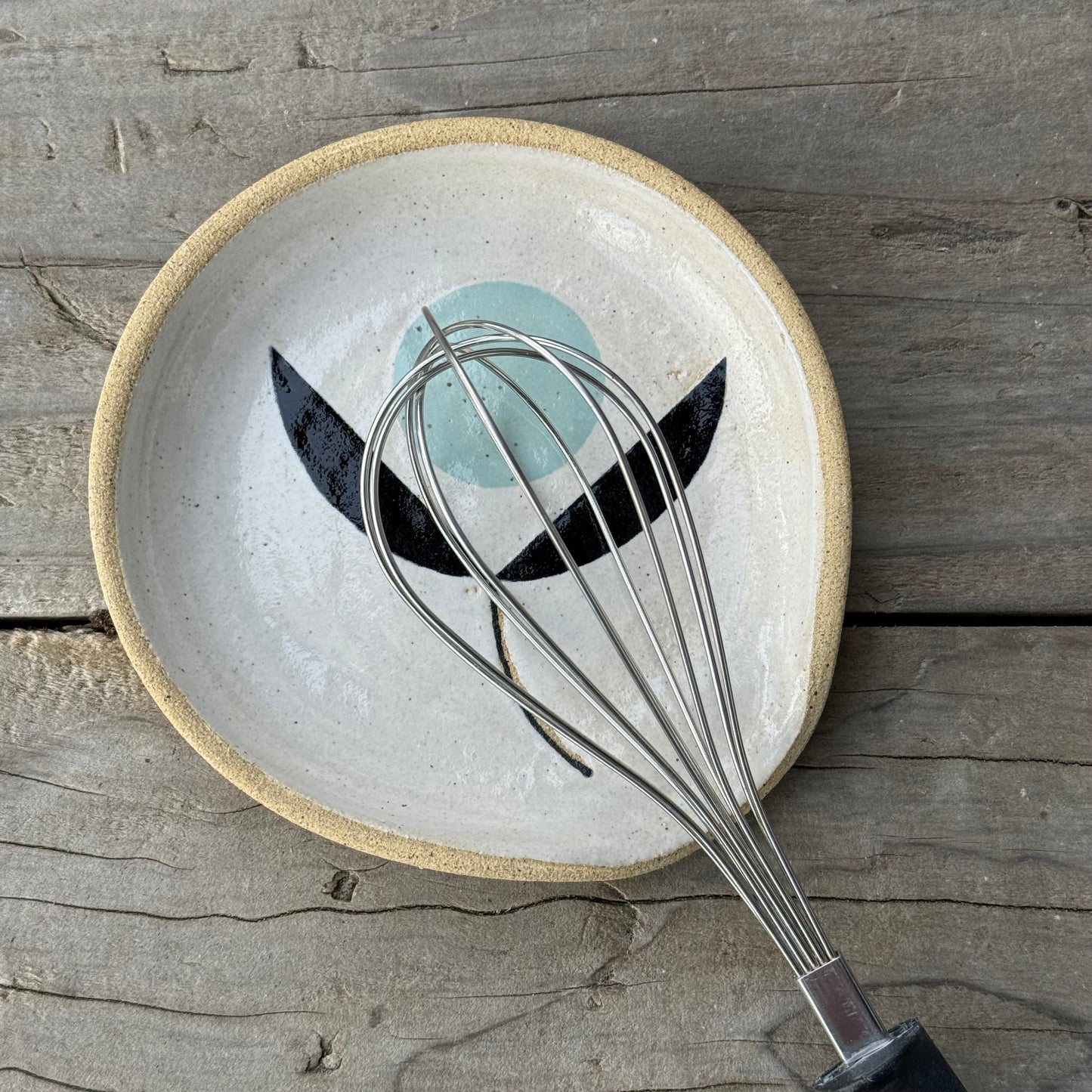 Spoon rest, light blue flower