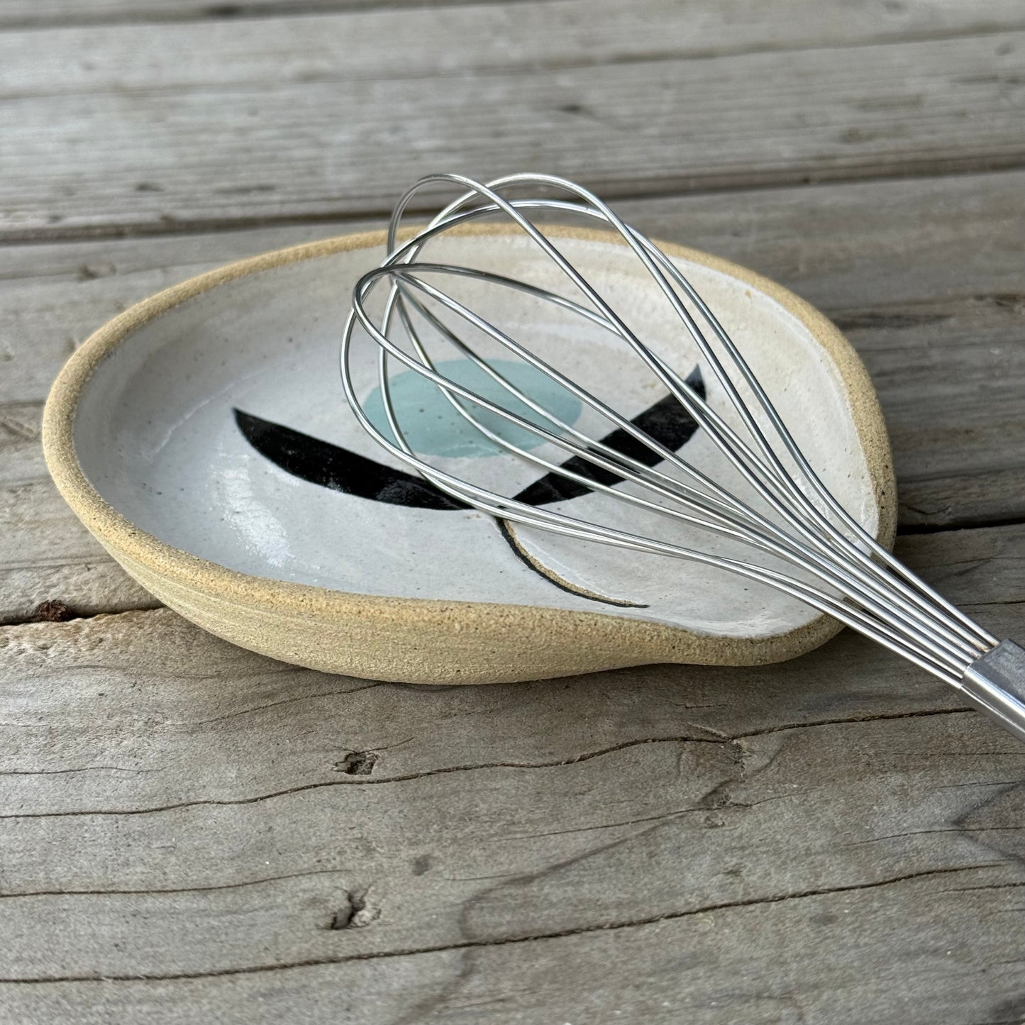 Spoon rest, light blue flower