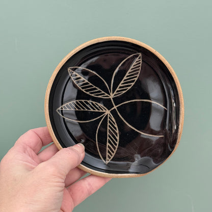 Spoon rest, 2 leaves black