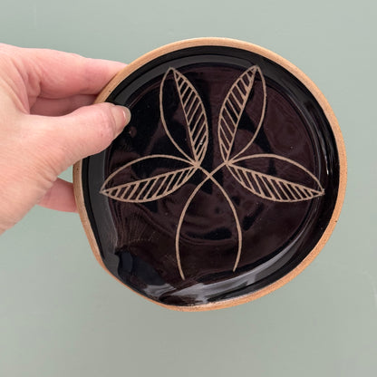 Spoon rest, 2 leaves black