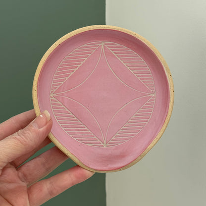 Spoon rest, leaves pink