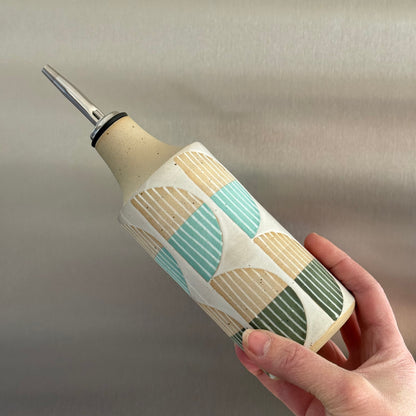 Oil bottle, mint geo