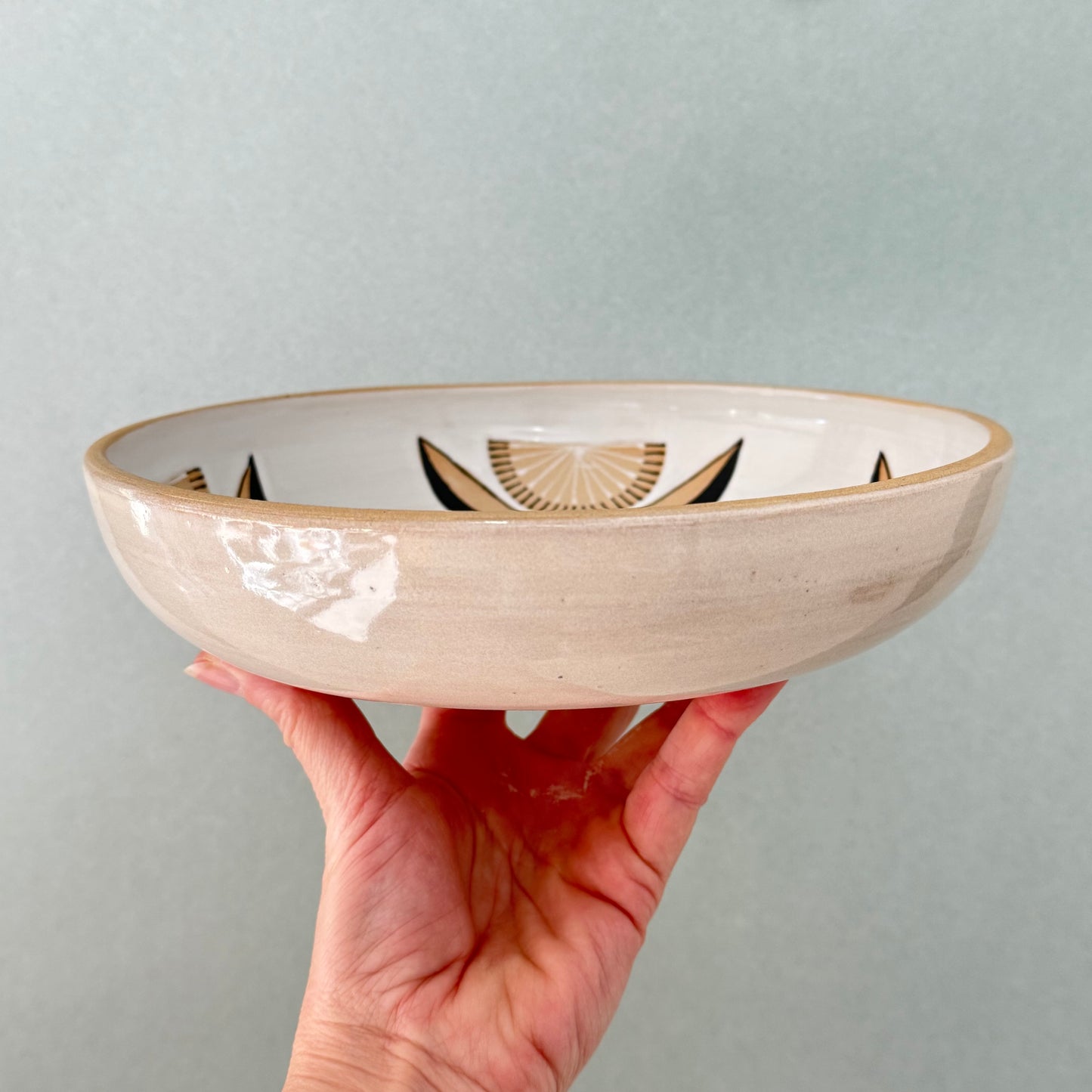 Bowl, radial flower