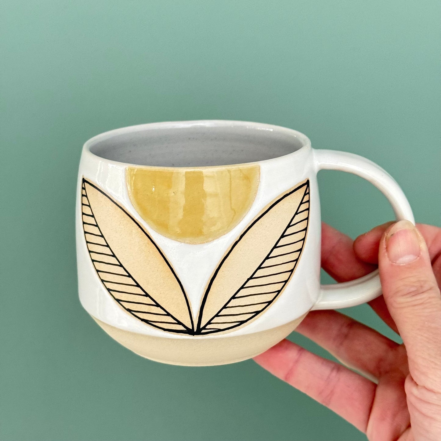 Mug, yellow tulip