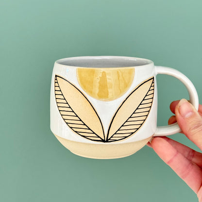 Mug, yellow tulip