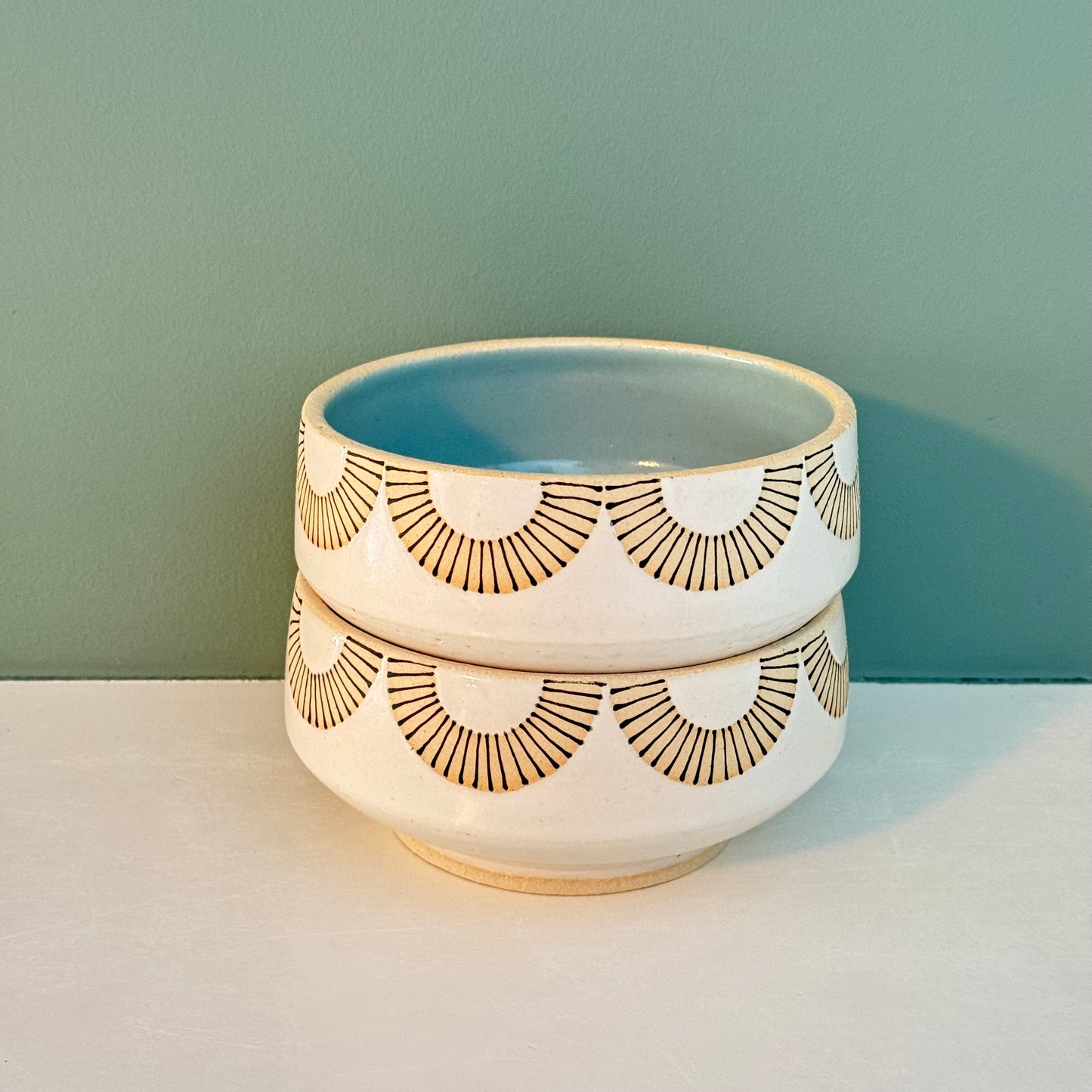 Cereal Bowl, radial lines