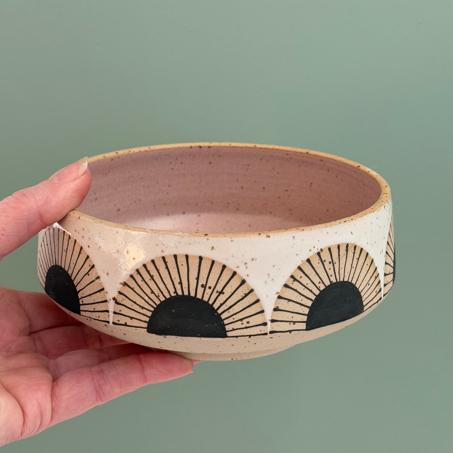 Cereal Bowl, black sun