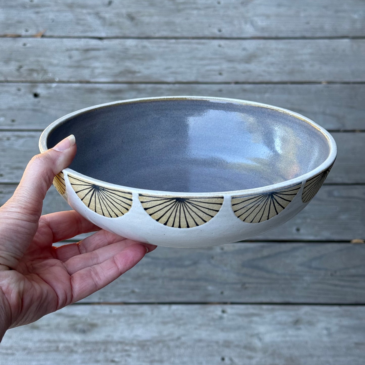 Bowl, radial rim