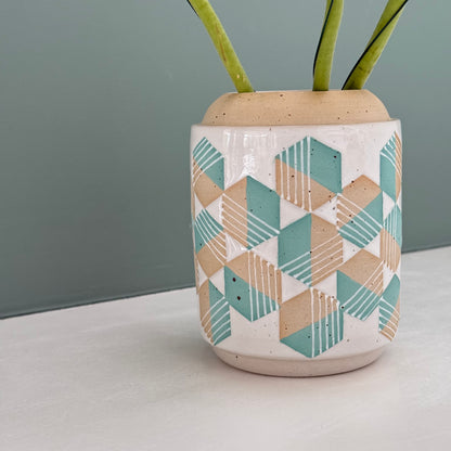 Vase, mint geo